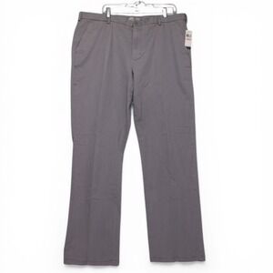 IZOD Saltwater Stretch Chino Pants Mens 40x32 Gray NEW Straight Fit Cinder Block